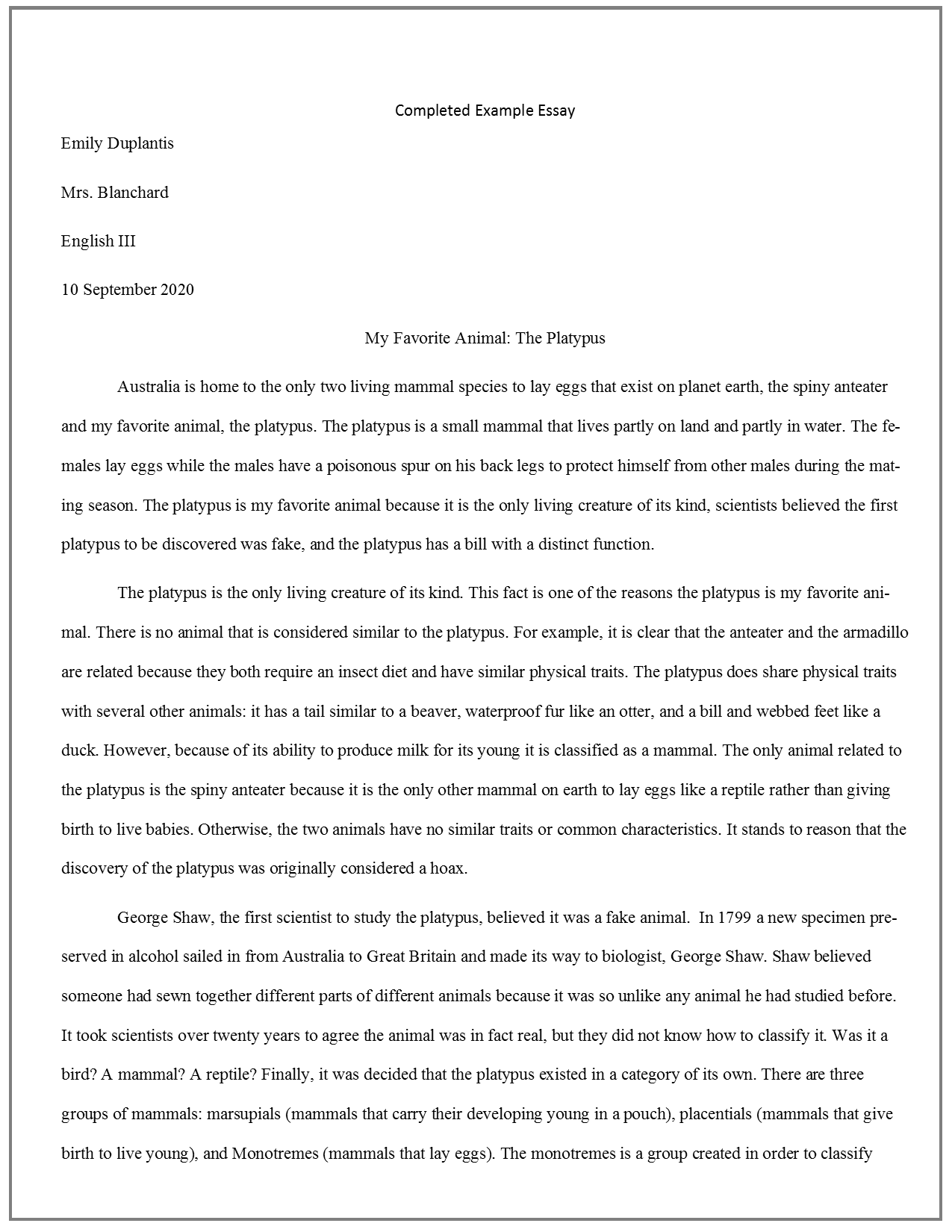 sharing information essay